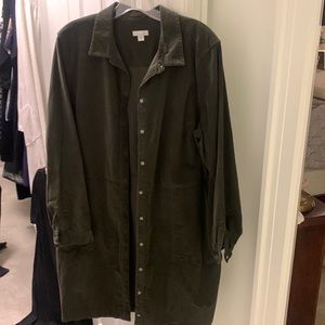 Army green corduroy dress